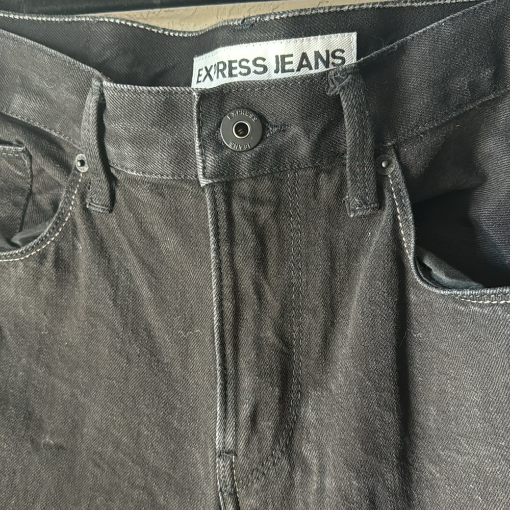 Express Rocco Slim Fit Jeans | Men's Waist 32 | Dark Wash | Slim Straight - Picture 2 of 5